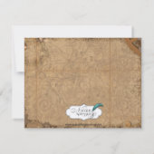 Vintage Steampunk Bride Wedding Verlobung Einladung (Rückseite)