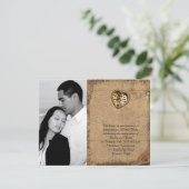 Vintage Steampunk Bride Wedding Verlobung Einladung (Stehend Vorderseite)
