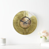 Vintage Steampunk "Drafting Compass" Wall Clock Große Wanduhr (Zuhause)
