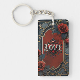 Vintage-Steampunk-Eleganz Uhrwerk Rosen der Liebe Schlüsselanhänger