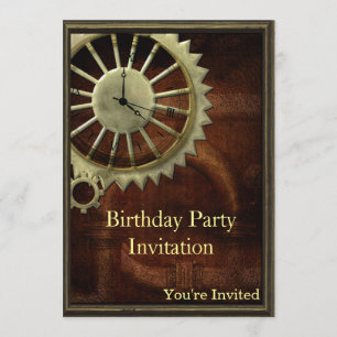 Vintage Steampunk Geburtstag Einladung