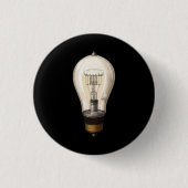 Vintage Steampunk-Glühbirne Button (Vorderseite)