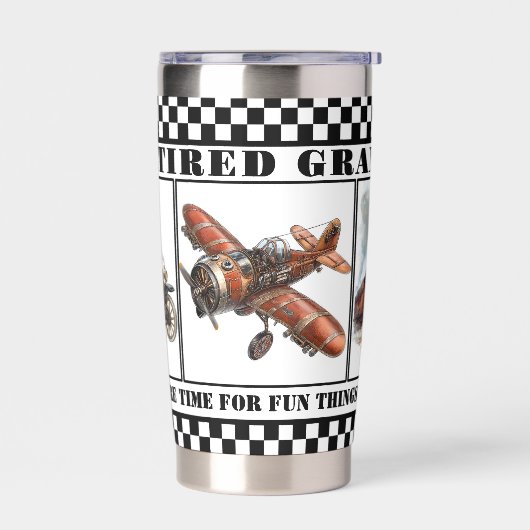 Vintage Steampunk-Grandpa-Rente Thermobecher (Links)