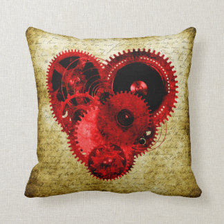 Vintage Steampunk-Herz Kissen