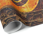 Vintage Steampunk Herz-Tapete Geschenkpapier (Rolleneckpunkt)