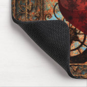Vintage-Steampunk-Herzen Wallpaper Mousepad (Ecke)