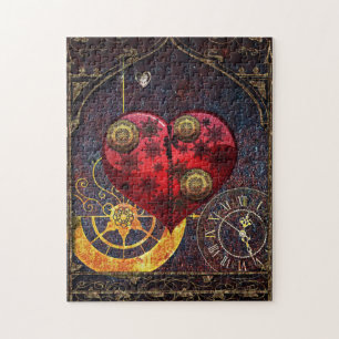 Vintage-Steampunk-Herzen Wallpaper Puzzle