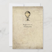 Vintage-Steampunk-Hochzeit | viktorianisch industr Einladung (Rückseite)