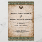 Vintage Steampunk-Hochzeitseinladung Flyer (Vorne)