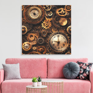 Vintage-Steampunk-Leinwandkunst Leinwanddruck