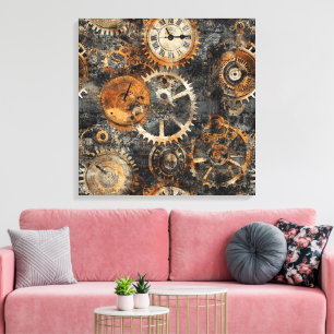 Vintage-Steampunk-Leinwandkunst Leinwanddruck
