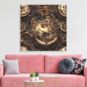Vintage-Steampunk-Leinwandkunst Leinwanddruck