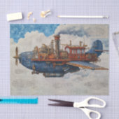 Vintage-Steampunk-Luftschiff Seidenpapier (Handwerk)