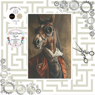 Vintage-Steampunk-Pferd-Decoupage Seidenpapier