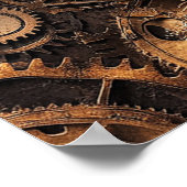 Vintage-Steampunk-Plakat Poster (Ecke)