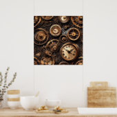 Vintage-Steampunk-Plakat Poster (Küche)