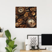 Vintage-Steampunk-Plakat Poster (Heimbüro)