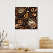 Vintage-Steampunk-Plakat Poster (Küche)