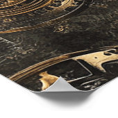Vintage-Steampunk-Plakat Poster (Ecke)