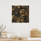 Vintage-Steampunk-Plakat Poster (Küche)