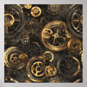 Vintage-Steampunk-Plakat Poster