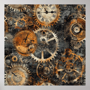 Vintage-Steampunk-Plakat Poster