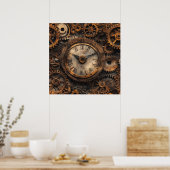 Vintage-Steampunk-Plakat Poster (Küche)