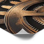 Vintage-Steampunk-Plakat Poster (Ecke)
