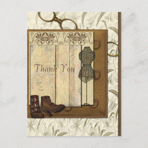 Vintage Steampunk Postkarte