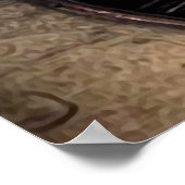 Vintage Steampunk-Puppe & Gears Poster (Ecke)