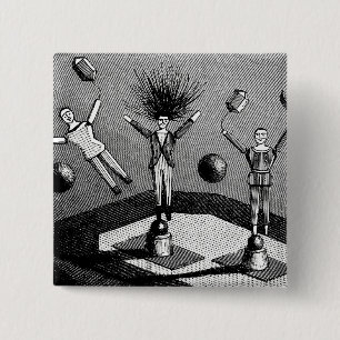 Vintage Steampunk-Puppen Button