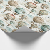 Vintage-Steampunk-Retro-Luftballons Geschenkpapier (Ecke)