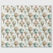 Vintage-Steampunk-Retro-Luftballons Geschenkpapier (Flach)