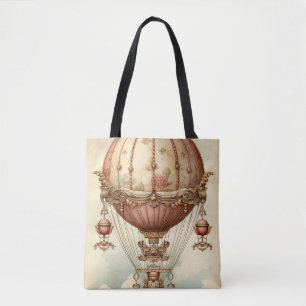 Vintage-Steampunk-Rosa-Heißluftballon Tasche