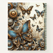 Vintage Steampunk-Schmetterlinge Notizblock (Rückseite)