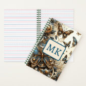 Vintage Steampunk-Schmetterlinge Notizblock (Innen)