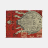 Vintage Steampunk-Schnellballonfahrt in Rot Fleecedecke (Vorderseite (Horizontal))