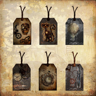 Vintage Steampunk-Scrapbooking-Tags