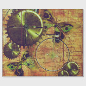 Vintage Steampunk Tapete Geschenkpapier (Flach)
