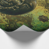 Vintage Steampunk Tapete Geschenkpapier (Ecke)