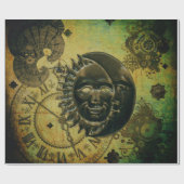 Vintage Steampunk Tapete Geschenkpapier (Flach)