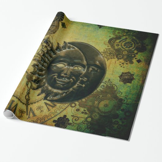 Vintage Steampunk Tapete Geschenkpapier (Ungerollt)