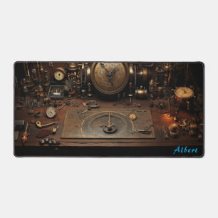 Vintage-Steampunk-Tüftler Science-Fiction XL Schreibtischunterlage