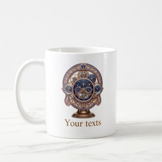 Vintage-Steampunk-Uhrwerk-Kaffeetasse Kaffeetasse (Links)