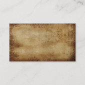 Vintage Steampunk Zahn-Geschäfts-Karte Visitenkarte (Rückseite)