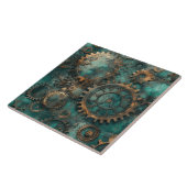 Vintage Steampunk Zahnräder & Uhrwerk Fliese (Seite)