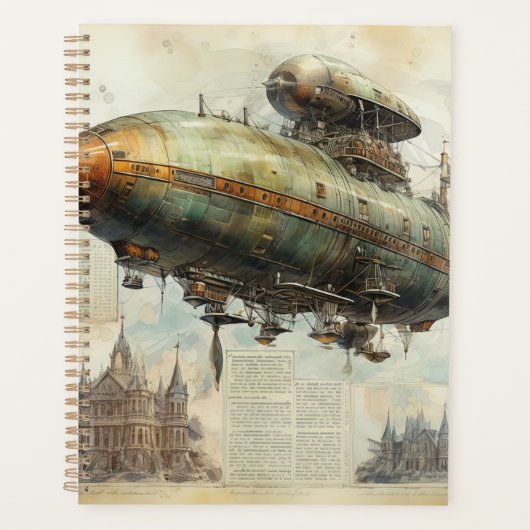 Vintage-Steampunk-Zeppelin (7) Planer (Vorderseite)