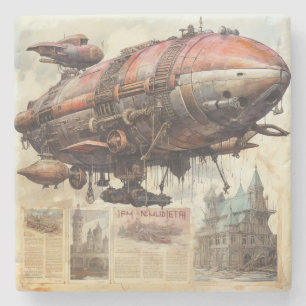 Vintage-Steampunk-Zeppelin (9) Steinuntersetzer