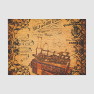 Vintage Steampunk Zug-Tapete Seidenpapier