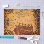 Vintage Steampunk Zug-Tapete Seidenpapier (Handwerk)